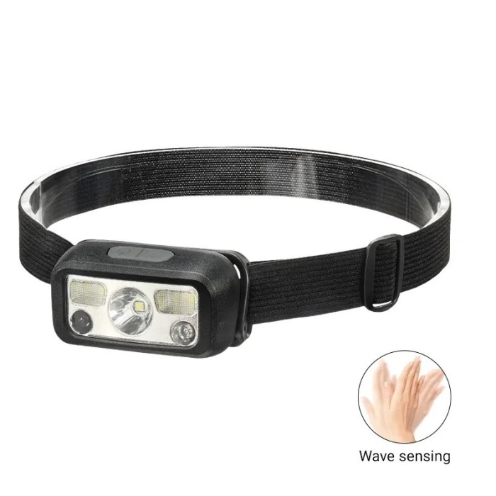 ® Yeni Ürün Hs-43 Sensörlü Şarjlı Type-c Çok Amaçlı Kırmızı Işıklı Kafa Lambası