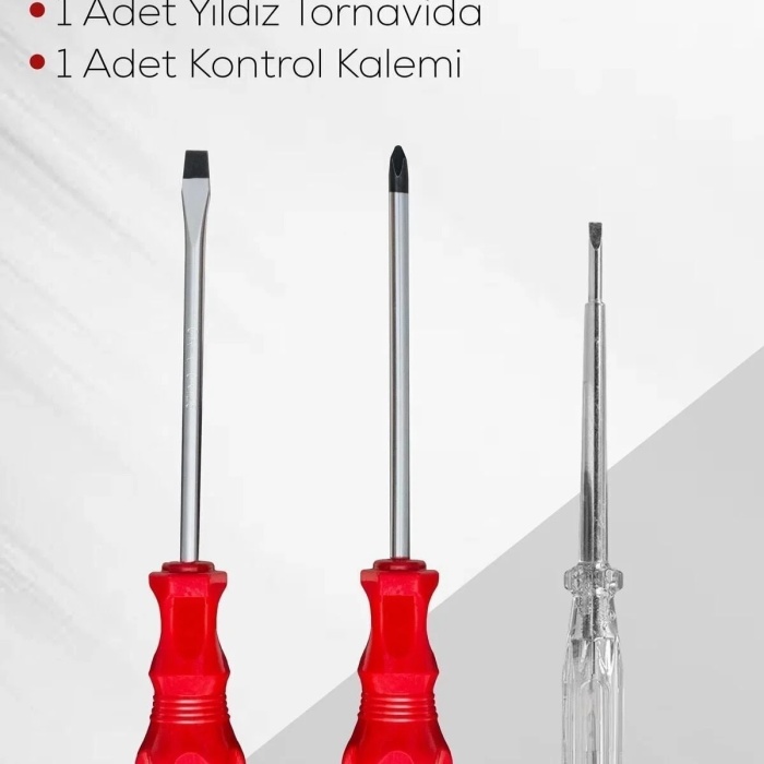 ® Yeni Ürün 3lü Tornavida Seti (düz Tornavida + Yıldız Tornavida + Kontrol Kalemi)