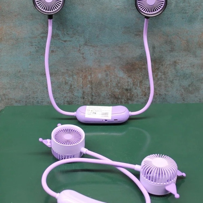 ® Yeni Ürün Kuromi Şarjlı Boyun Fanı Vantilatör 2 Kademeli