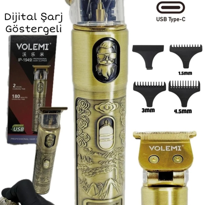 ® Yeni Ürün Ip-1949 Şarj Göstergeli Sakal Lazer Öncesi Vücut Ense Çizim Kişisel Bakım Aletleri Sıfıra Yakın Tıraş