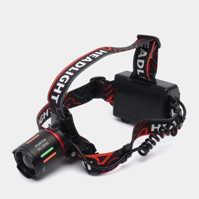 ® Yeni Ürün Ps-2910 Şarjlı Profesyonel Zoomlu Kamp Avcı Balıkçı Kafa Lambası Feneri