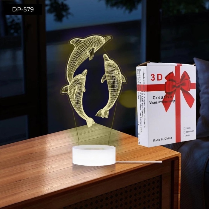 ® Yeni Ürün Dempower Yunus Şekilli Gece Lambası