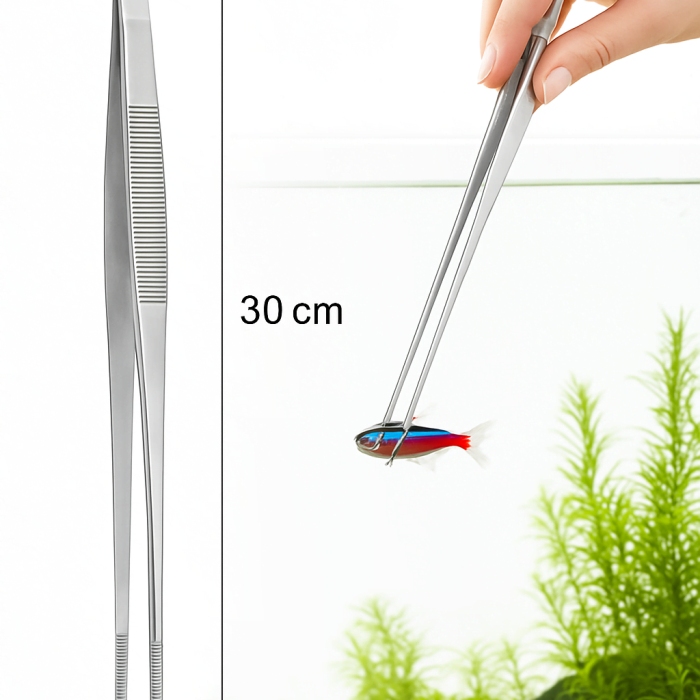 ® Yeni Ürün Uzun 30 cm Çelik Cımbız - Akvaryum Maşası