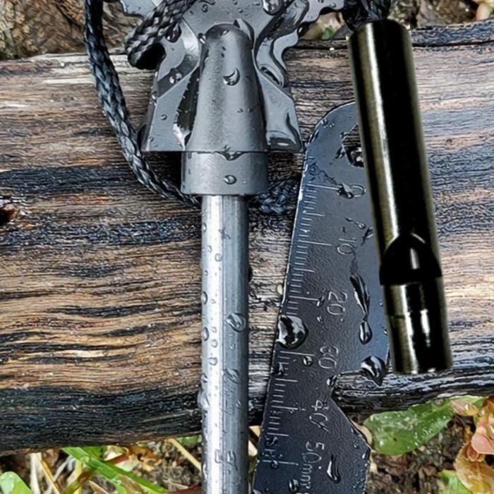 ® Yeni Ürün Acil Durum Magnezyum Çubuk Çakmaktaşı Hayatta Kalma Ateş Başlatıcı Çakmak Kiti Düdük Hediyel