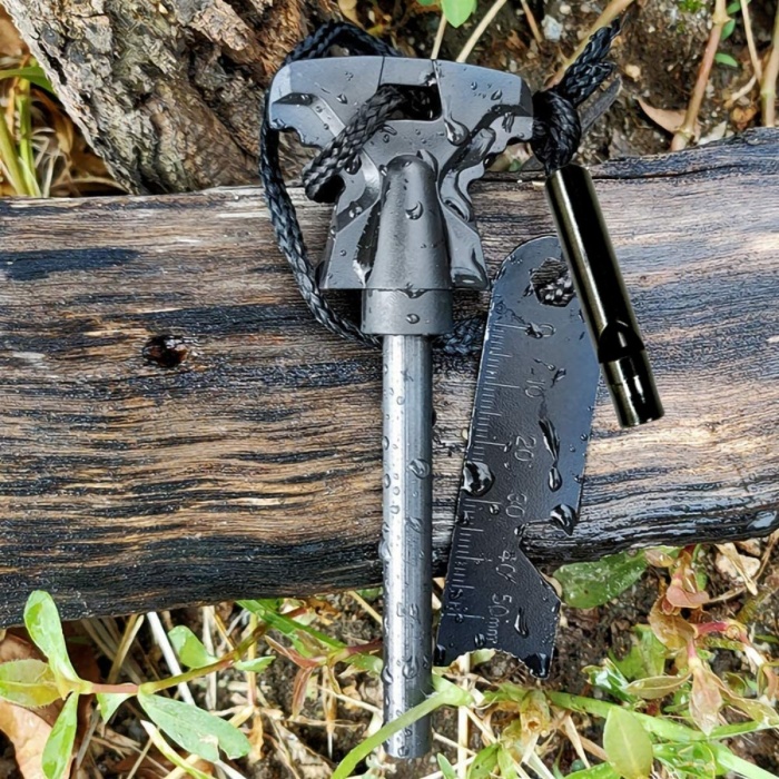 ® Yeni Ürün Acil Durum Magnezyum Çubuk Çakmaktaşı Hayatta Kalma Ateş Başlatıcı Çakmak Kiti Düdük Hediyel