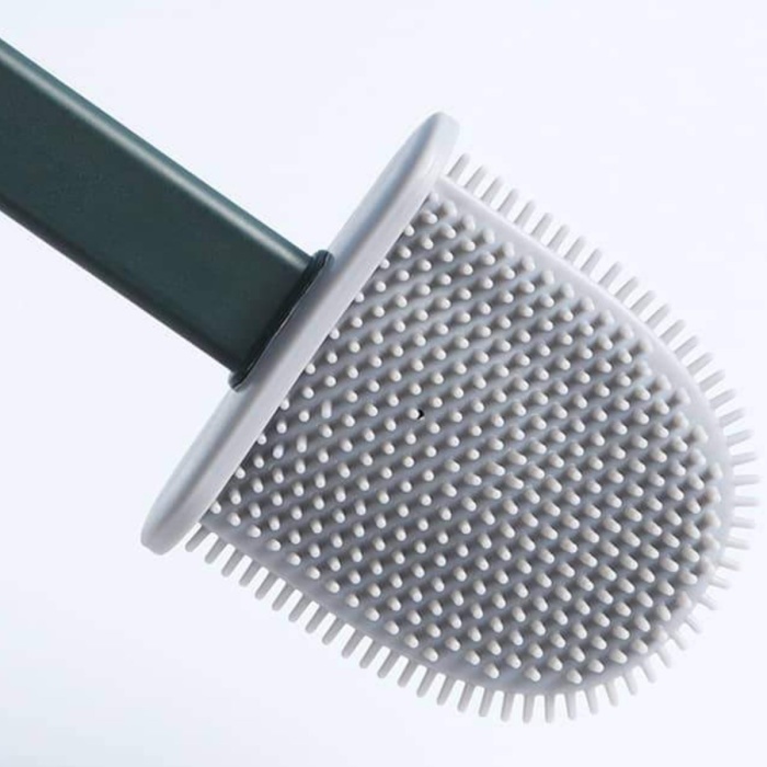 ® Yeni Ürün Duvara Monte Edilebilir Kapaklı Askılı Klozet Yumuşak Silikon Başlıklı Tuvalet Fırçası Seti