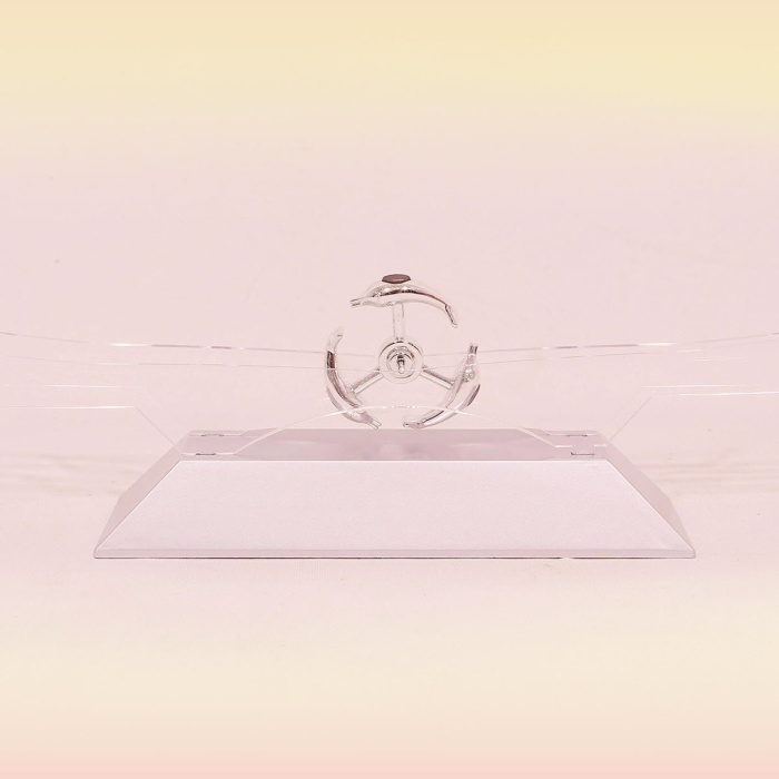 ® Yeni Ürün Dekoratif Masa Üstü Obje Manyetik Kinetik Orbital Dönen Yunuslar