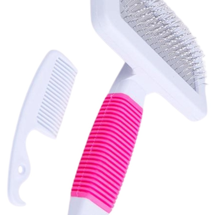 ® Yeni Ürün Kedi Köpek Telli Küçük Boy Tüy Bakım Seti Evcil Hayvan Tarama Fırçası