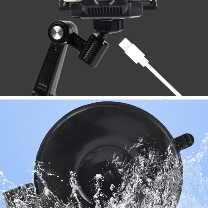 ® Yeni Ürün Jel Vantuzlu Cama Takılabilen Güçlü 360 Derece Dönebilen Ayarlanabilir Araç Içi Vantuzlu Telefon Tutucu