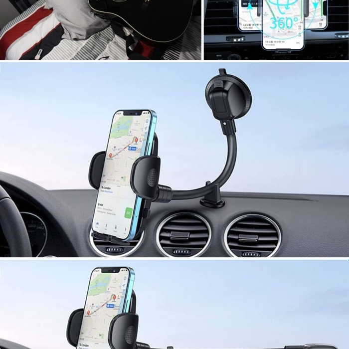 ® Yeni Ürün Ayarlanabilir Vakum Kilitli Cam Ve Torpidoya Takılabilen Telefon Tutucu