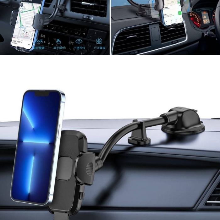 ® Yeni Ürün Ayarlanabilir Vakum Kilitli Cam Ve Torpidoya Takılabilen Telefon Tutucu