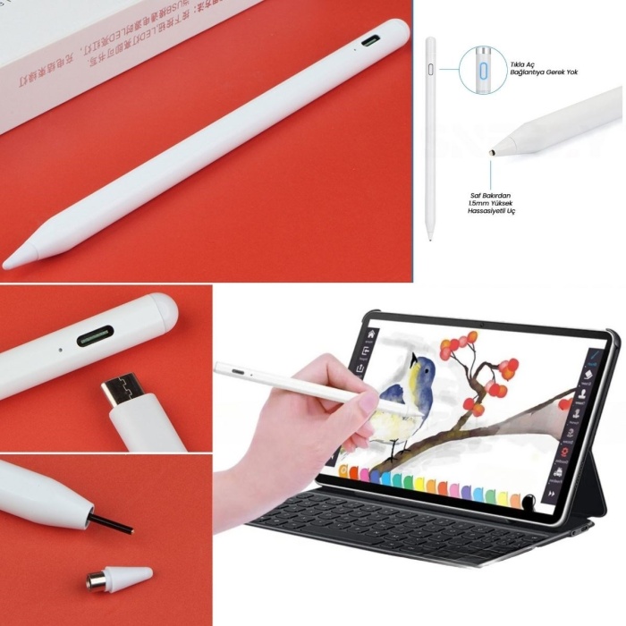 ® Yeni Ürün Evrensel Tablet ve Dokunmatik Telefonlarla Uyumlu Hassas Çizim ve Tasarım Kalemi