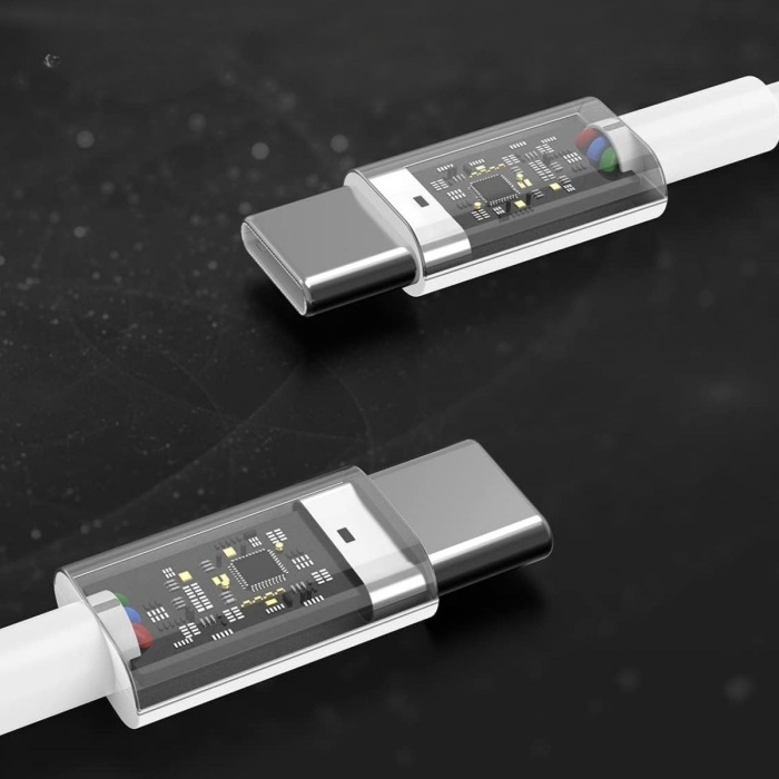 ® Yeni Ürün Apple 15/15 Pro Type-C to Type-C Hasır Örgü Hızlı Şarj Kablosu (1m)