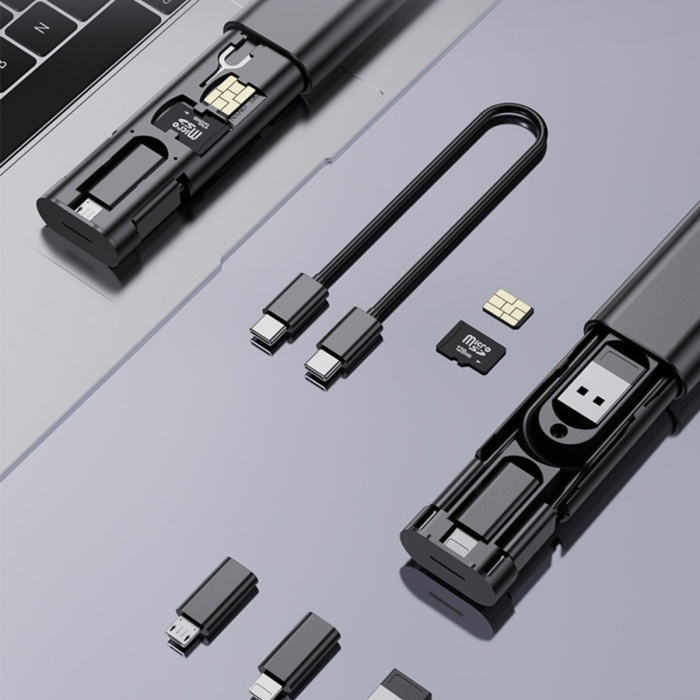 ® Yeni Ürün Cep Tipi 60W Bas Aç Type-C,İphone Şarj,Micro USB Hızlı Şarj Data Kablo Seti