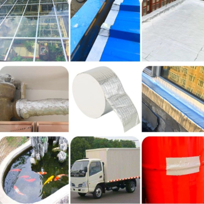 ® Yeni Ürün 2 Mt Yüksek Sıcaklık Dayanan Su Geçirmez Çatı  Duvar Çatlak Onarıcı Yapışkan Bant Folyo 5 Cm