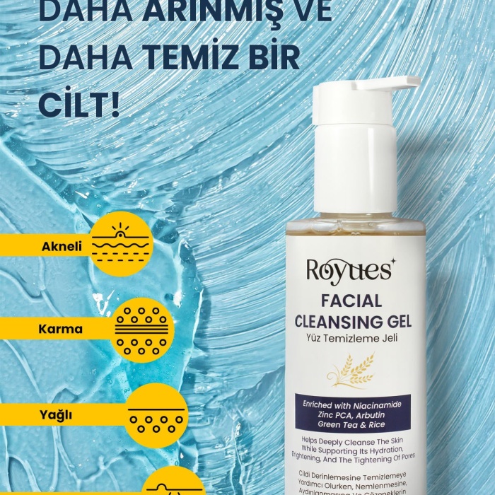® Yeni Ürün Yüz Temizleme JeliCanlandırıcı, Nemlendirici ve Arındırıcı EtkiFacial Cleansing Gel 200ml