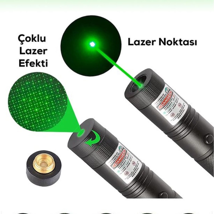 ® Yeni Ürün ULTRA güçlü Yeşil Şarjlı Lazer Pil AnahtarUzun Menzilli, Güçlü Ve Çoklu Işık Efektli Er