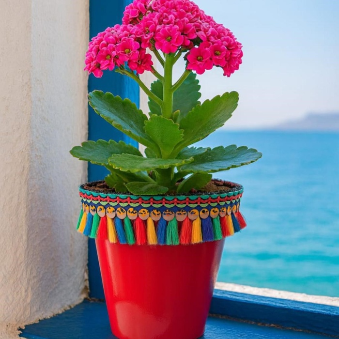 ® Yeni Ürün NF DEKORATİF SAKSI 1.7 LİTRE Kırmızı