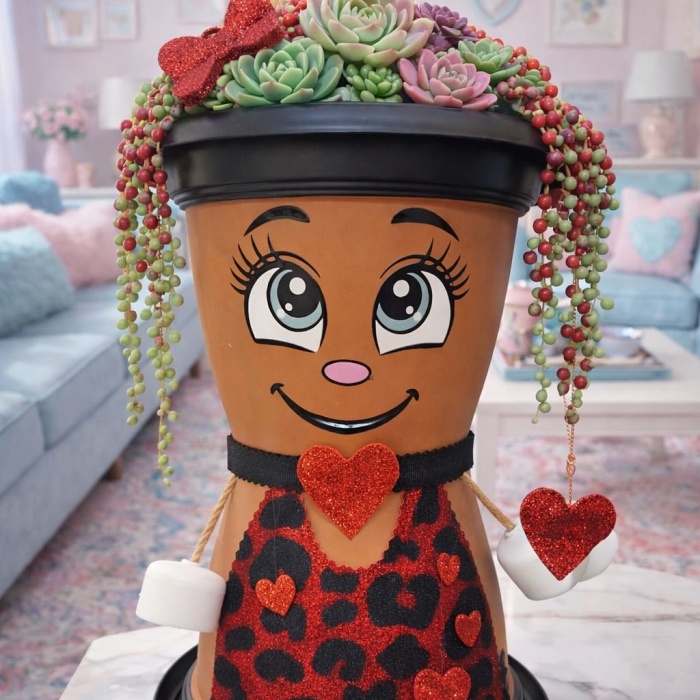 ® Yeni Ürün LEO Hanım Dekoratif Saksı 1,7 Litre