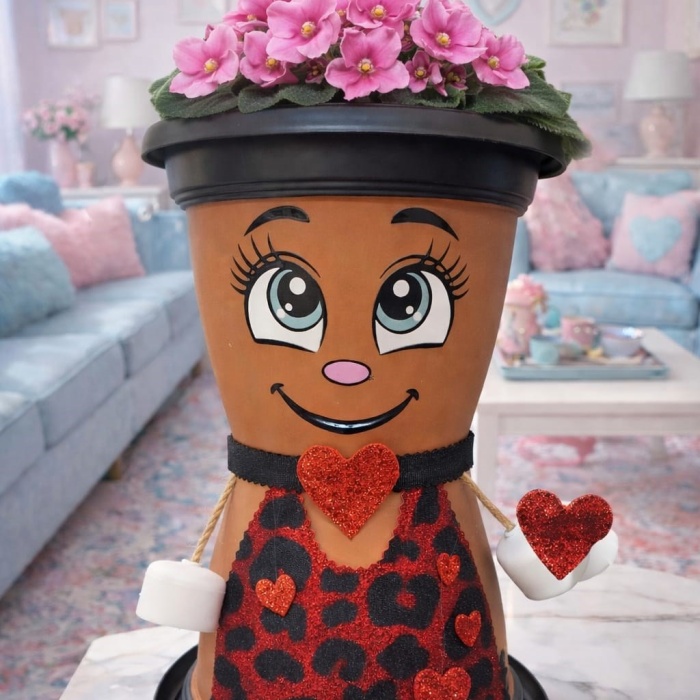 ® Yeni Ürün LEO Hanım Dekoratif Saksı 1,7 Litre