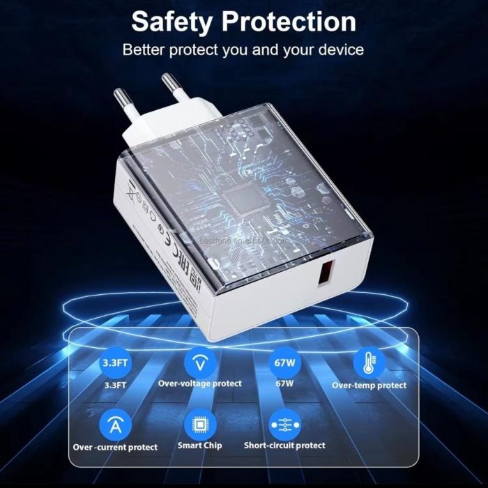 ® Yeni Ürün 67W Hızlı Şarj Adaptörü + Type-C Kablosu | Süper Hızlı Şarj Cihazı 1 metre