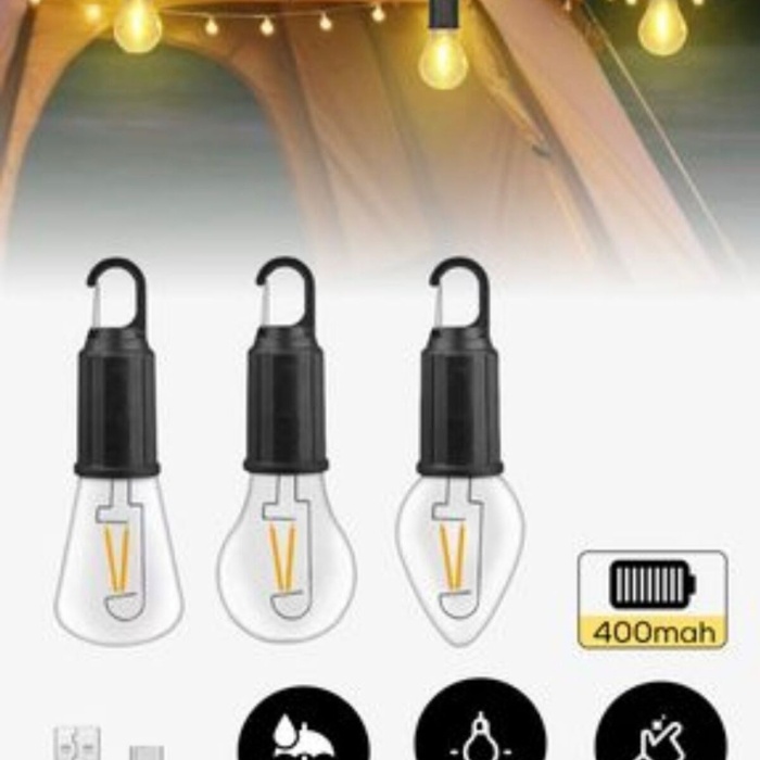 ® Yeni Ürün Taşınabilir Şarjlı Led Ampül Outdoor Kamp Bahçe Lambası