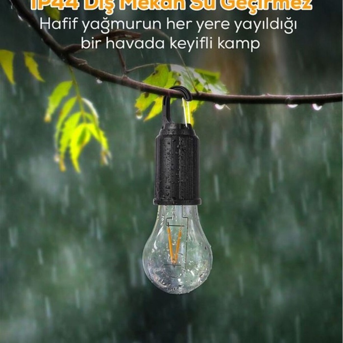 ® Yeni Ürün Taşınabilir Şarjlı Led Ampül Outdoor Kamp Bahçe Lambası