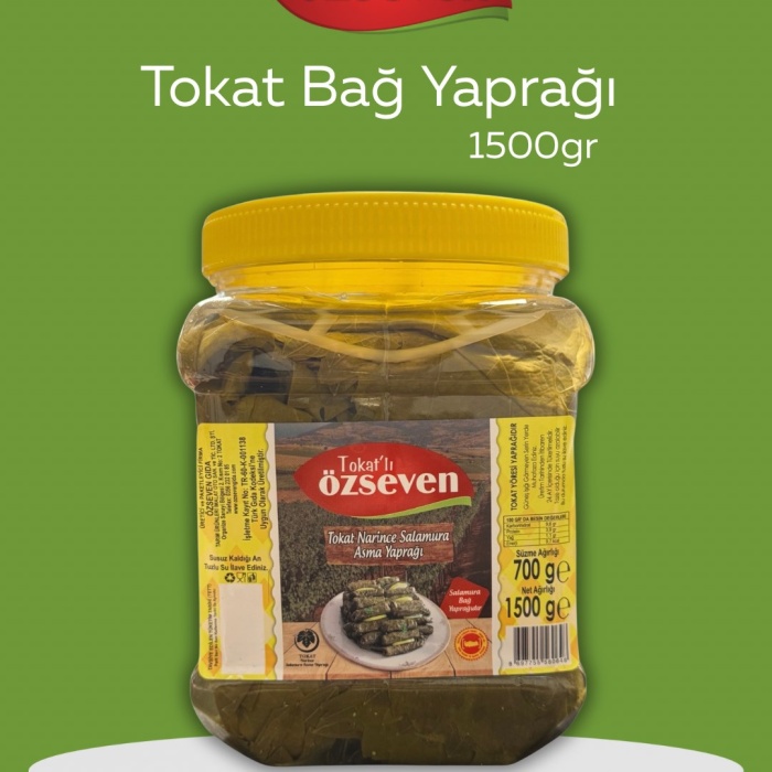 ® Yeni Ürün Tokatlı Özseven Bağ Yaprağı 1,5kg