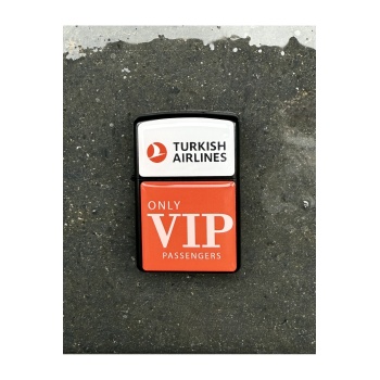 ONLY VIP PASSENGERS Tasarımlı Benzinli Siyah Çakmak