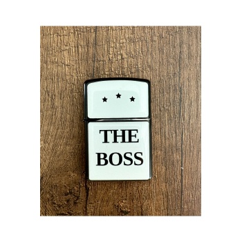 The Boss Tasarımlı Benzinli Siyah Çakmak