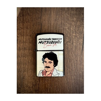 Ferdi Tayfur Tasarımlı Arabesk Benzinli Siyah Çakmak