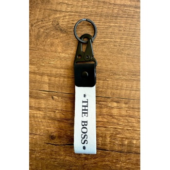 THE BOSS Tasarımlı Kumaş Otomobil Motorsiklet Anahtarlık Aksesuar