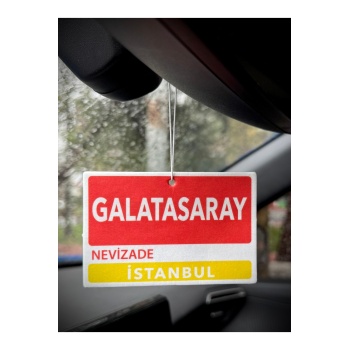 SARI KIRMIZI TABELA TASARIMLI ARAÇ KOKUSU VE OTO AKSESUARI