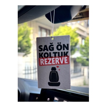 SAĞ ÖN KOLTUK REZERVE TASARIMLI OTO KOKUSU DEKORATİF ARAÇ KOKUSU VE AKSESUARI