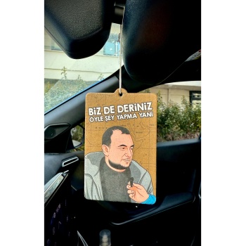 BİZDE DERİNİZ TASARIMLI EĞLENCELİ ARAÇ KOKUSU VE OTO AKSESUARI