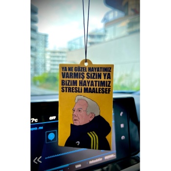 Aziz Yıldırım Stresli Maalesef Tasarımlı Komik Dekoratif Araç Kokusu ve Eğlenceli Oto Aksesuarı