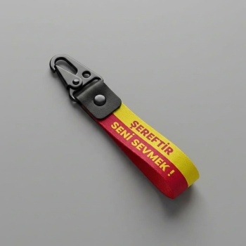 Şereftir Seni Sevmek Tasarımlı Kumaş Otomobil Motorsiklet Anahtarlık