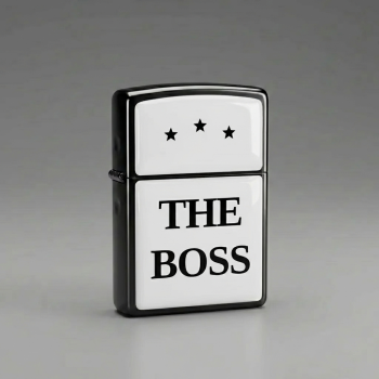 The Boss Tasarımlı Benzinli Siyah Çakmak