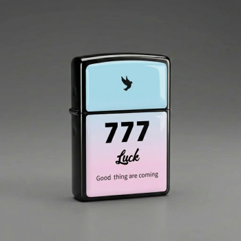777 Luck Good Things Are Coming Tasarımlı Benzinli Siyah Çakmak