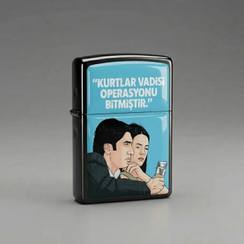 Kurtlar Vadisi Elif Polat Tasarımlı Benzinli Siyah Çakmak