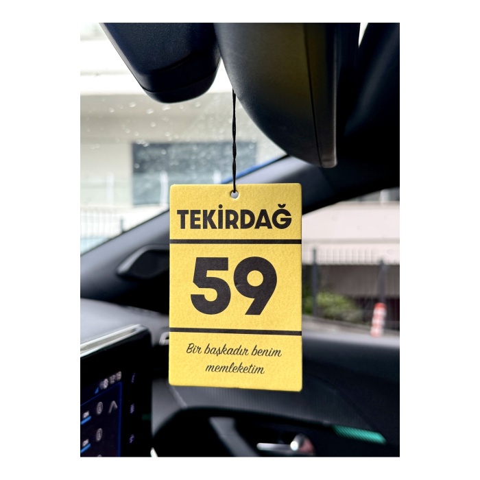 59 TEKİRDAĞ MEMLEKET TASARIMLI OTO KOKUSU DEKORATİF ARAÇ KOKUSU VE AKSESUARI