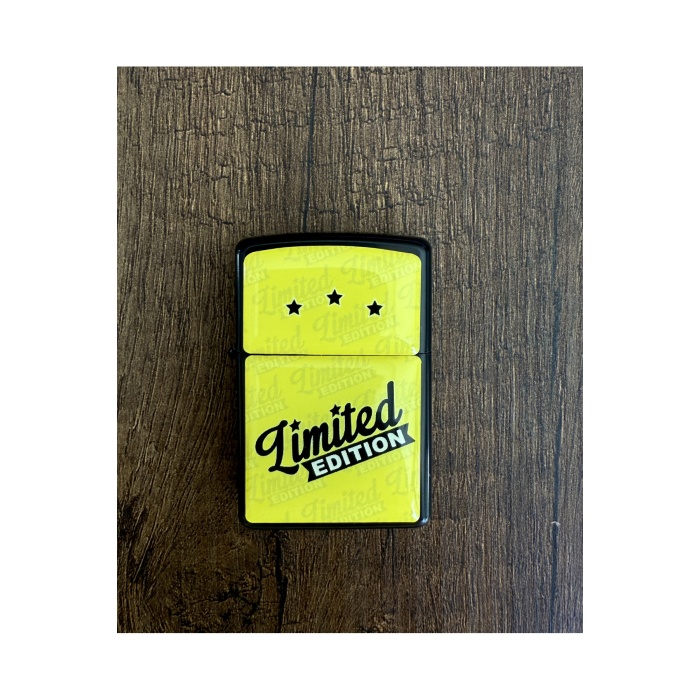 Limited Edition Tasarımlı Benzinli Siyah Çakmak