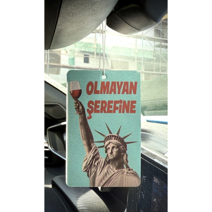 OLMAYAN ŞEREFİNE TASARIMLI HAVALI ARAÇ KOKUSU VE OTO AKSESUARI