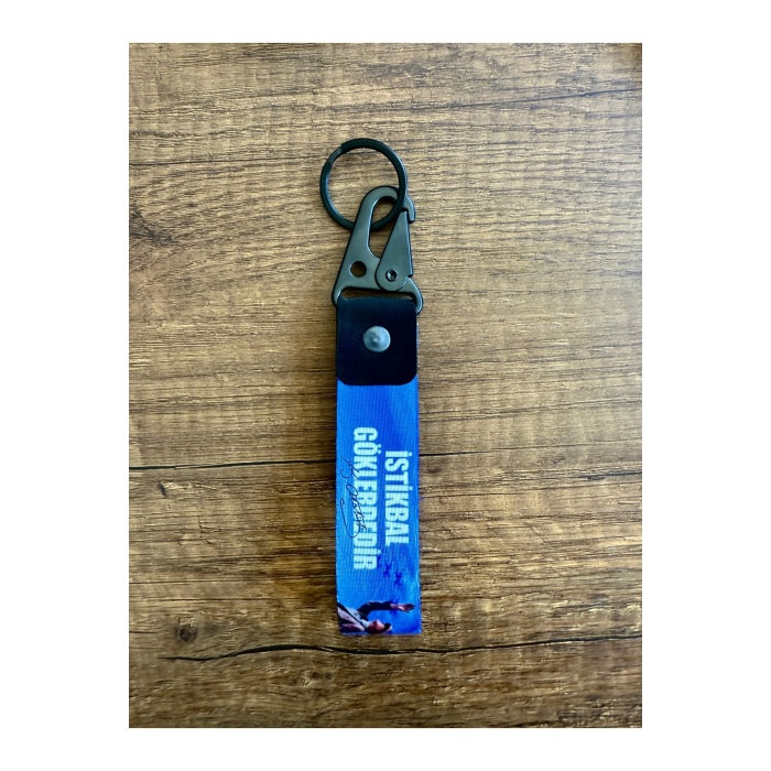 ATATÜRK İSTİKBAL GÖKLERDEDİR Tasarımlı Kumaş Otomobil Motorsiklet Anahtarlık