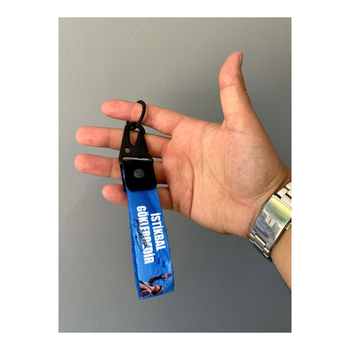 ATATÜRK İSTİKBAL GÖKLERDEDİR Tasarımlı Kumaş Otomobil Motorsiklet Anahtarlık