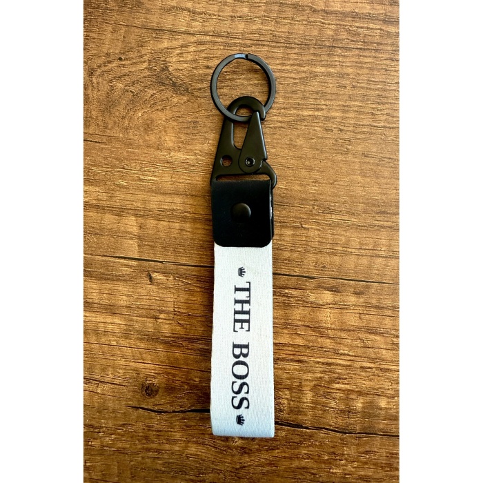 THE BOSS Tasarımlı Kumaş Otomobil Motorsiklet Anahtarlık Aksesuar