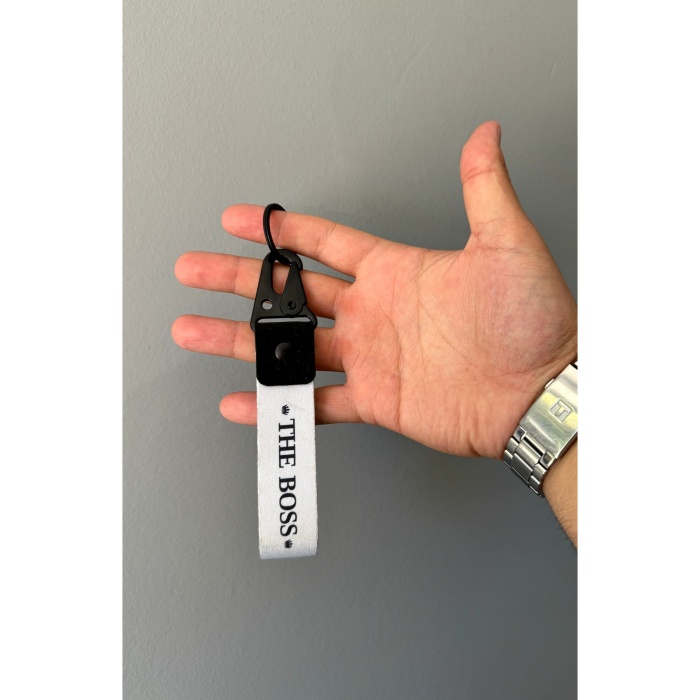 THE BOSS Tasarımlı Kumaş Otomobil Motorsiklet Anahtarlık Aksesuar