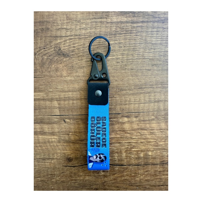 PALA SADECE ÖLÜLER GÖRÜR Tasarımlı Kumaş Otomobil Motorsiklet Anahtarlık Aksesuar