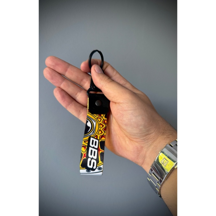 BBS Tasarımlı Kumaş Otomobil Motorsiklet Anahtarlık