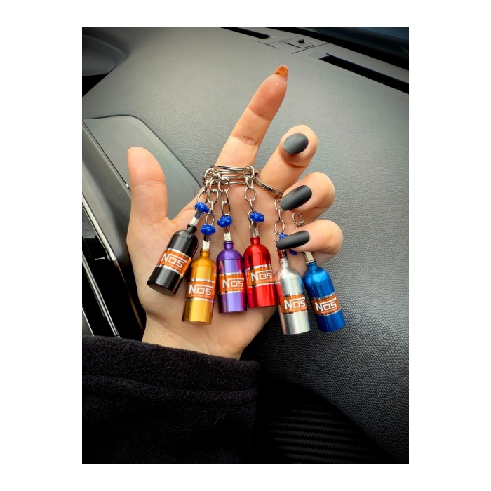 Nos 1 Adet Sarı Mini Şişe Dekoratif Anahtarlık ve Aksesuar